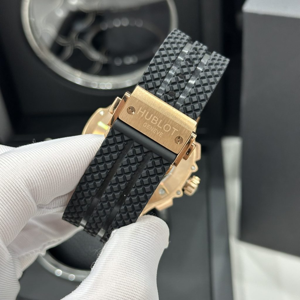 Đồng Hồ Hublot Chế Tác Big Bang Chronograph King Gold Đính Đá Nam 44mm (1)