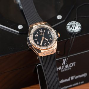 Đồng Hồ Hublot Chế Tác Big Bang King Gold Đính Đá Dây Cao Su 39mm (1)