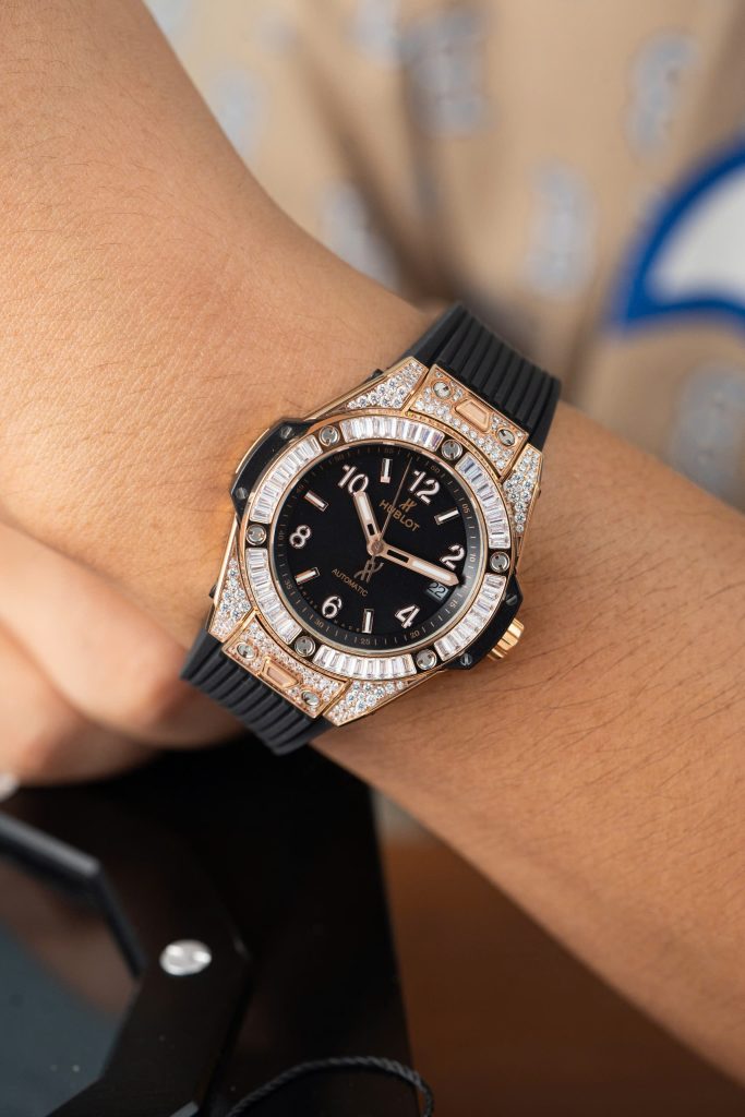 Đồng Hồ Hublot Chế Tác Big Bang King Gold Đính Full Đá 39mm (3)