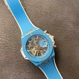 Đồng Hồ Hublot Chế Tác Big Bang Unico Dây One Click Xưởng BBF Sky Blue