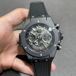 Đồng Hồ Hublot Chế Tác Big Bang Unico Gốm Đen Xưởng BBF (1)