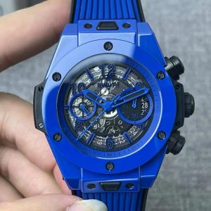 Đồng Hồ Hublot Chế Tác Big Bang Unico Gốm Xanh Xưởng BBF (1)