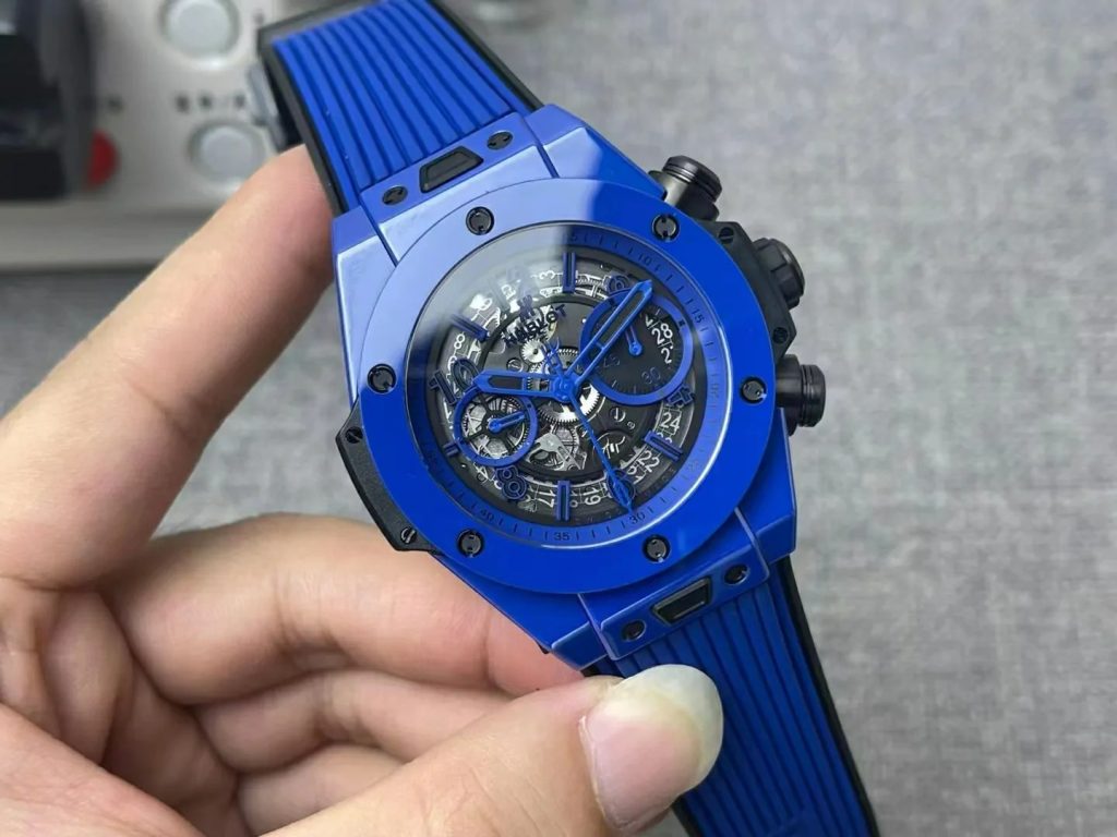 Đồng Hồ Hublot Chế Tác Big Bang Unico Gốm Xanh Xưởng BBF (1)