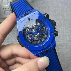 Đồng Hồ Hublot Chế Tác Big Bang Unico Gốm Xanh Xưởng BBF (1)