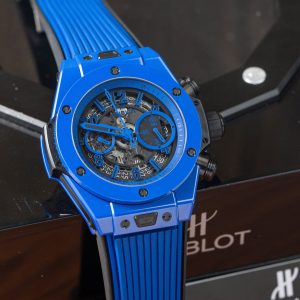 Đồng Hồ Hublot Chế Tác Big Bang Unico Gốm Xanh Xưởng BBF 42mm (5)