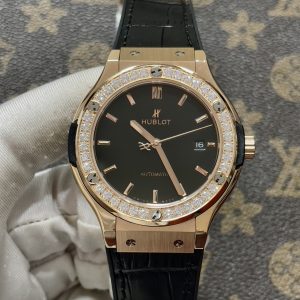 Đồng Hồ Hublot Fake Máy Nhật Miyota 8215 King Gold Đính Đá Xưởng ZF 42mm (1)