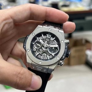 Đồng Hồ Hublot Replica Big Bang Unico Titanium Màu Đen Xưởng BBF (1)