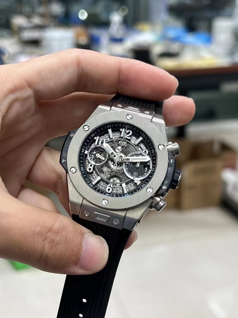 Đồng Hồ Hublot Replica Big Bang Unico Titanium Màu Đen Xưởng BBF (1)