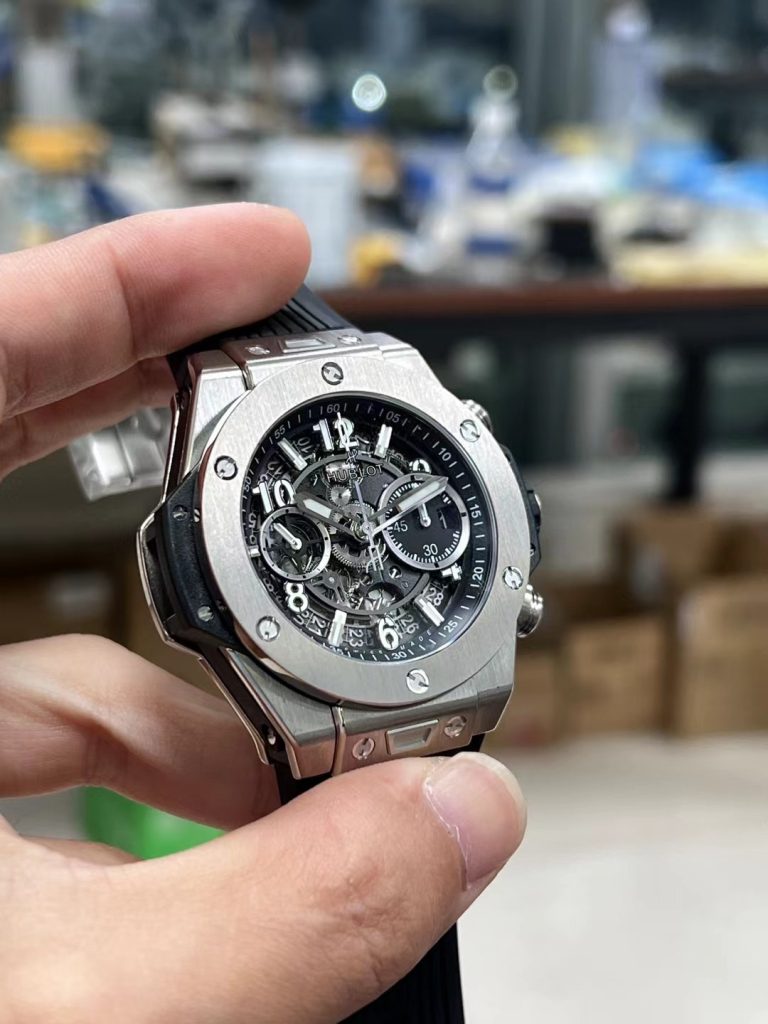 Đồng Hồ Hublot Replica Big Bang Unico Titanium Màu Đen Xưởng BBF (1)