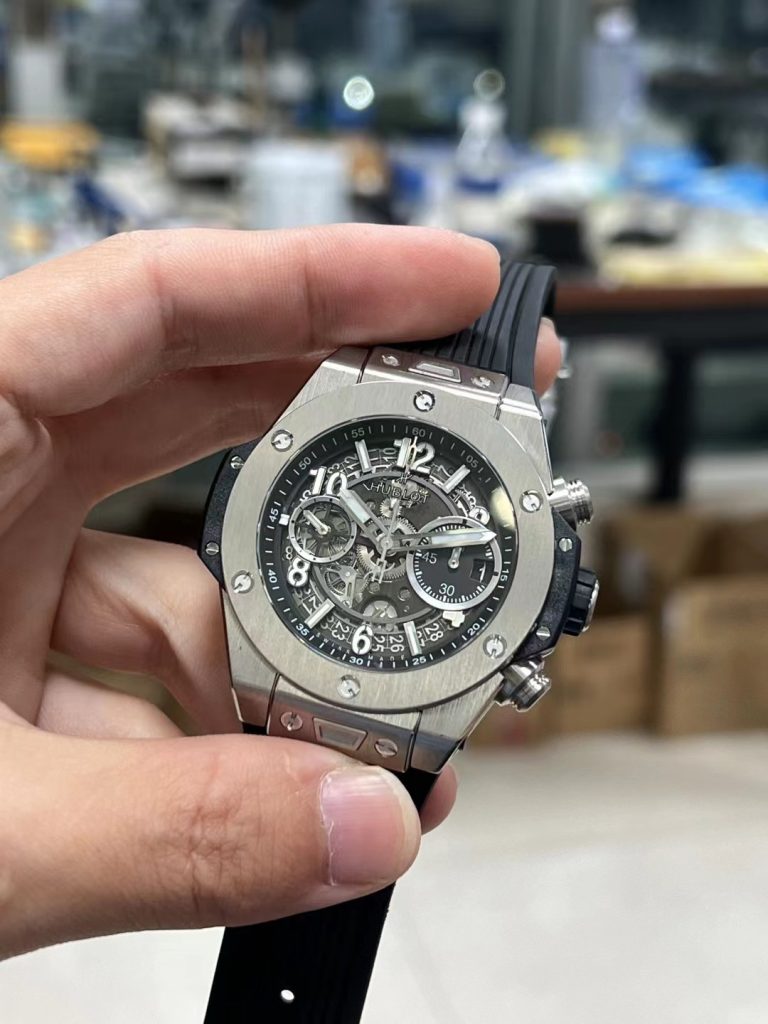 Đồng Hồ Hublot Replica Big Bang Unico Titanium Màu Đen Xưởng BBF (1)