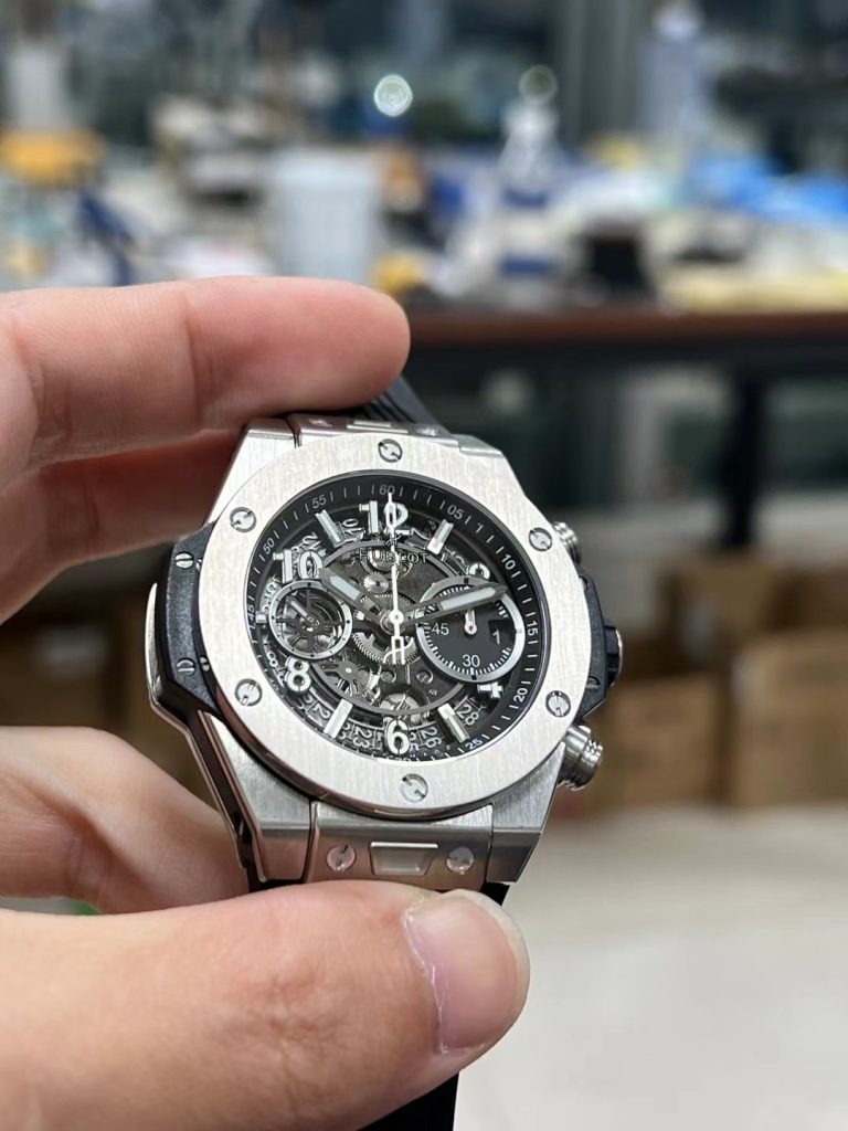 Đồng Hồ Hublot Replica Big Bang Unico Titanium Màu Đen Xưởng BBF (1)