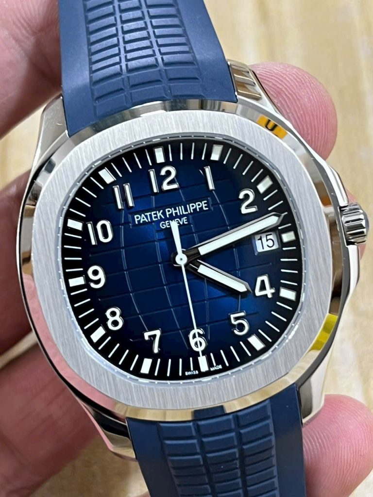 Đồng Hồ Patek Philippe Chế Tác Aquanaut 5168G Màu Xanh Dương Xưởng 3K 42mm (9)