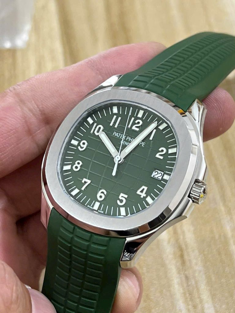 Đồng Hồ Patek Philippe Chế Tác Aquanaut 5168G Màu Xanh Lá Xưởng 3K 42mm (9)