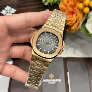Đồng Hồ Patek Philippe Chế Tác Nautilus 5711 Màu Vàng Hồng Xưởng 3K (2)