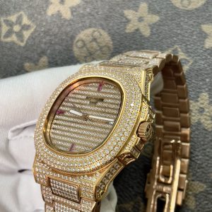 Đồng Hồ Patek Philippe Fake Máy Nhật Cọc Số Đá Đỏ Nautilus 5719 40mm (2)