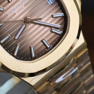 Đồng Hồ Patek Philippe Nautilus 5711 Bọc Vàng 18K Mặt Số Chocolate Xưởng 3K 40mm (11)
