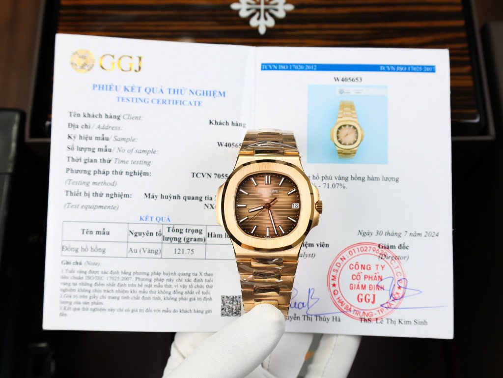 Đồng Hồ Patek Philippe Nautilus 5711 Bọc Vàng 18K Mặt Số Chocolate Xưởng 3K 40mm (11)