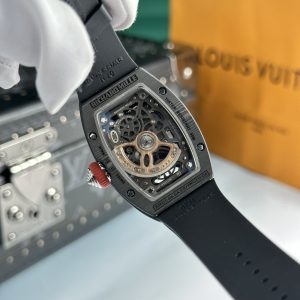 Đồng Hồ Richard Mille Chế Tác RM07 Carbon Đen Dây Cao Su Nữ 32x46mm (9)