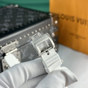 Đồng Hồ Richard Mille Chế Tác RM07 Nữ Dây Cao Su Màu Trắng 32x46mm (7)