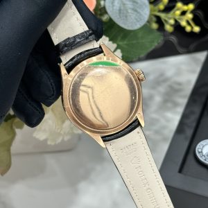 Đồng Hồ Rolex Chế Tác Cellini Moonphase 50535 Vàng Hồng Dây Da Màu Đen 39mm (1)