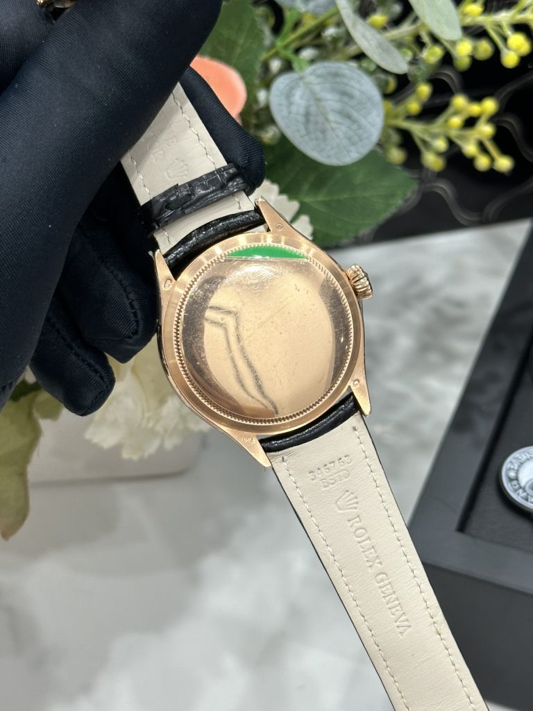 Đồng Hồ Rolex Chế Tác Cellini Moonphase 50535 Vàng Hồng Dây Da Màu Đen 39mm (1)
