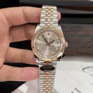 Đồng Hồ Rolex Chế Tác DateJust 126331 Mặt Hồng Chải Tia Xưởng Clean 41mm