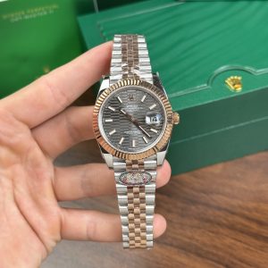 Đồng Hồ Rolex Chế Tác DateJust 126331 Mặt Nếp Gấp Màu Xám Xưởng Clean 41mm (2)