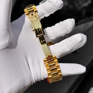 Đồng Hồ Rolex Chế Tác Mặt Đính Đá Moissanite Bọc Vàng 18K Day-Date Xưởng GM 40mm (1)