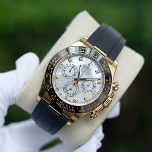 Đồng Hồ Rolex Chế Tác Mặt Xà Cừ Cọc Đá Moissanite Daytona 116518LN Clean 40mm (6)