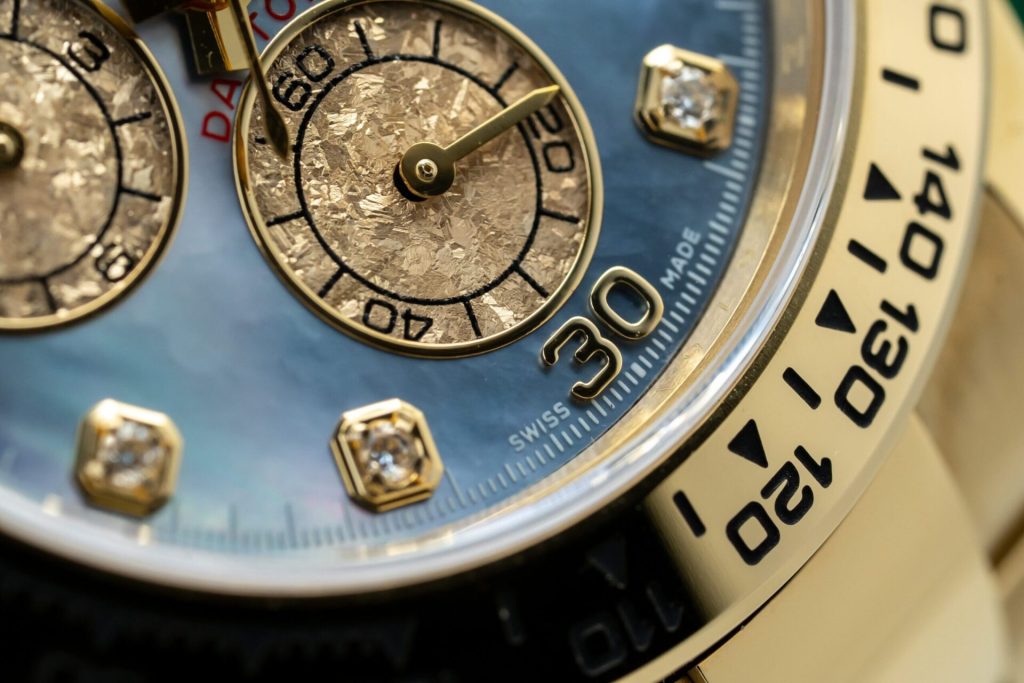 Đồng Hồ Rolex Chế Tác Mặt Xà Cừ Cọc Số Moissanite Xưởng Clean Daytona 116508 40mm (7)
