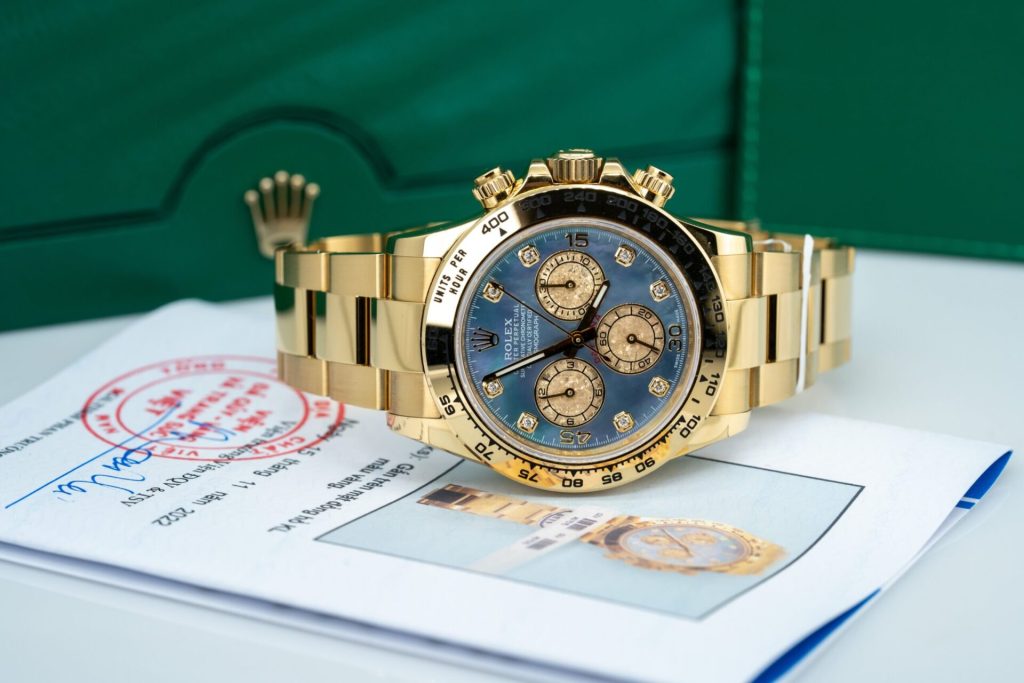 Đồng Hồ Rolex Chế Tác Mặt Xà Cừ Cọc Số Moissanite Xưởng Clean Daytona 116508 40mm (7)