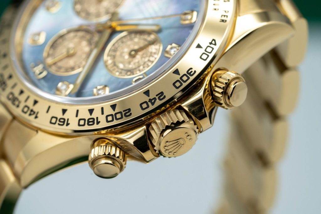 Đồng Hồ Rolex Chế Tác Mặt Xà Cừ Cọc Số Moissanite Xưởng Clean Daytona 116508 40mm (7)