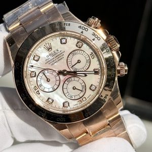 Đồng Hồ Rolex Daytona Chế Tác Mặt Khảm Trai Tự Nhiên Cọc Số Moissanite 40mm (1)