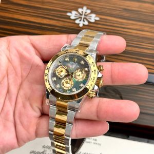 Đồng Hồ Rolex Daytona Chế Tác Mặt Số Vân Vỏ Ốc Cọc Số Moissanite Xưởng BT (6)