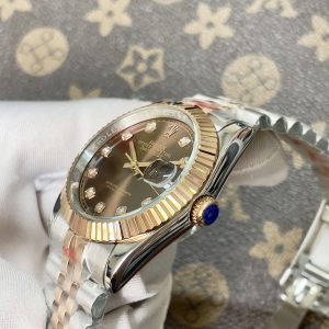 Đồng Hồ Rolex Fake Máy Nhật DateJust Chocolate Dây Demi 31-36-41mm (1)