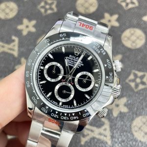 Đồng Hồ Rolex Fake Máy Nhật Daytona Mặt Đen Cọc Dạ Quang 40mm (1)