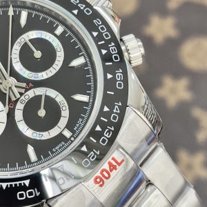 Đồng Hồ Rolex Fake Máy Nhật Daytona Mặt Đen Cọc Dạ Quang 40mm (1)