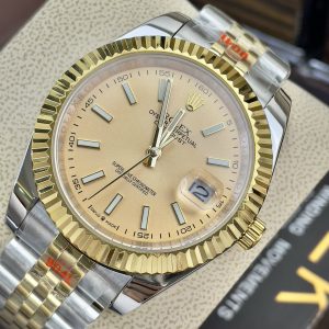 Đồng Hồ Rolex Fake Máy Nhật Demi Gold DateJust 31-36-41mm (9)