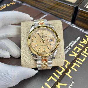 Đồng Hồ Rolex Fake Máy Nhật Demi Gold DateJust 31-36-41mm (9)