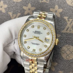 Đồng Hồ Rolex Fake Máy Nhật Giá 2 Triệu Đính Đá DateJust 41mm (6)