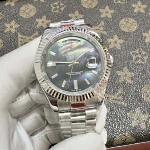 Đồng Hồ Rolex Fake Máy Nhật Giá Rẻ Mặt Xà Cừ Tím Day-Date 36-40mm (1)