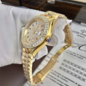 Đồng Hồ Rolex Fake Máy Nhật Nam Đính Full Đá Day-Date 40mm (1)