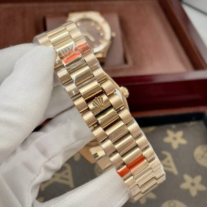 Đồng Hồ Rolex Fake Máy Nhật Vàng Hồng Mặt Chocolate DateJust 31-36-40mm (1)