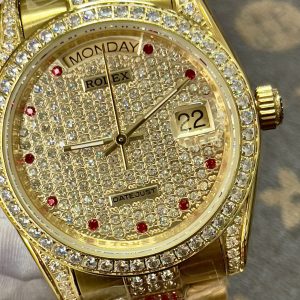 Đồng Hồ Rolex Máy Cơ Nhật Đính Đá Máy Cơ Nam Day-Date 40mm (8)