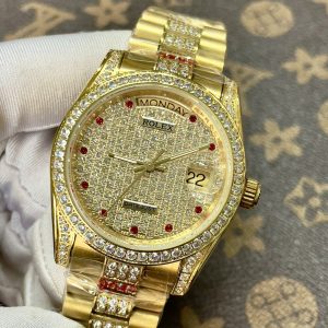 Đồng Hồ Rolex Máy Cơ Nhật Đính Đá Máy Cơ Nam Day-Date 40mm (8)