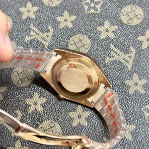 Đồng Hồ Rolex Máy Nhật DateJust Mặt Vi Tính Màu Vàng Hồng Fake