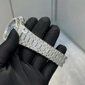 Đồng Hồ Audemars Piguet Chế Tác Royal Oak 26331 Frosted Gold Mặt Xanh 41mm (4)