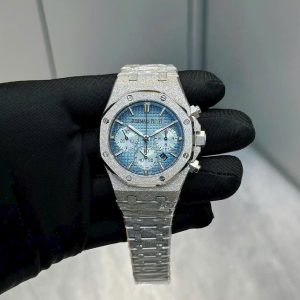 Đồng Hồ Audemars Piguet Chế Tác Royal Oak 26331 Frosted Gold Mặt Xanh 41mm (4)