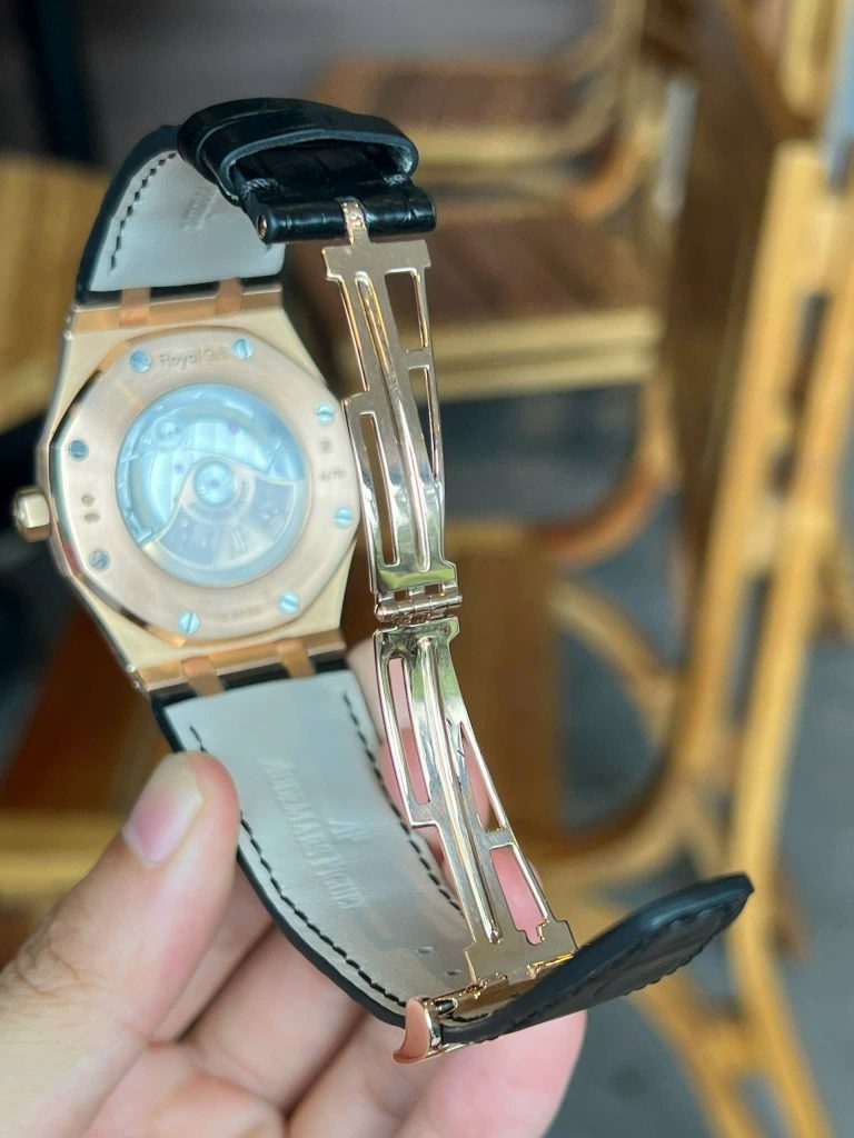 Đồng Hồ Audemars Piguet Chế Tác Vàng Hồng Nguyên Khối 18K 41mm (1)