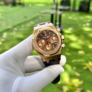 Đồng Hồ Audemars Piguet Fake Cao Cấp Chronograph Màu Nâu Xưởng IP 41mm (1)